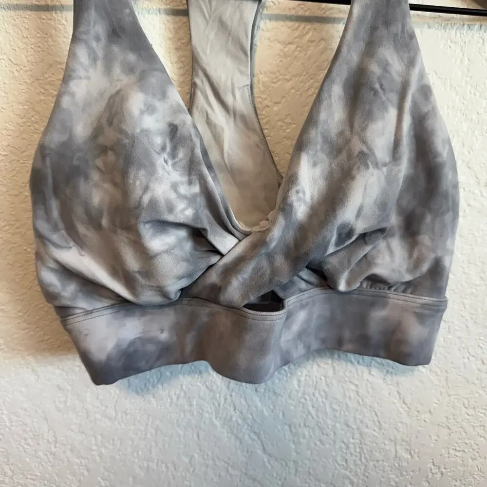 Lululemon Sweet Awakenings Wrap Front Bra Diamond Dye Stargaze Pitch Grey 8